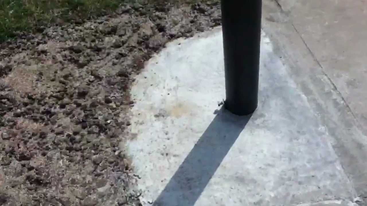installing basketball pole in ground